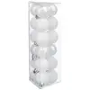 JJA Kit de 18 boules de Noël - 30 mm - Blanc - Décoration de fête - Pl...