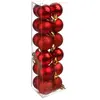 Atmosphera Kerstballen - rood - 18ST - glans en mat - 3 cm - kunststof
