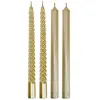 AC-Déco Bougie bâton - Lot de 4 - Or
