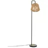 Atmosphera Lampadaire Pied En Métal Noir Et Abat-Jour Beige H 150 Cm