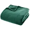 ATMOSPHERA Plaid Uni Vert - Flanel - L 230 X L 180 Cm