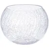 Vase boule - ATMOSPHERA - Verre craquelé - H15 cm - D20 cm - Transparent