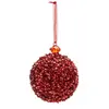 Atmosphera Kerstballenset Glitter - 16 stuks - 8cm - 8 Rood en 8 Zilver
