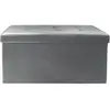 Banc Coffre De De Rangement En Simili Cuir Zoé Gris