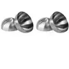 Easy Make KA11151 Lot de 4 Dômes de présentation INOX Argent 8 x 8 x 4,20 cm