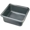 ALUMINIUM ET PLASTIQUE Cuvette carrée - 38 cm - 15 L - gris
