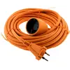 Rallonge éléctrique de jardin ZENITECH 10m - 2x1,5mm² - Orange