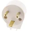 ZENITECH Fiche électrique mâle sortie coudée 20A 2P+T blanc