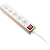 Multiprise - Zenitech - 5 prises 16A 2P+T - Interrupteur - Housse silicone taupe