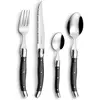 Lou Laguiole Ensemble de coutellerie 24 pcs Tradition Anthracite