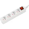 DEXLAN Multiprise 4 prises avec interrupteur blanche - 0,8 m