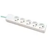 DEXLAN Multiprise 5 prises sans interrupteur blanche - 0,8 m