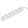 DEXLAN Multiprise 6 prises sans interrupteur blanche - 1,5 m