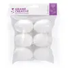 Set van 12 witte plastic eieren in een zak van 15x18 cm - Kunststof ei...