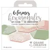 Graine Créative GC Houten Hexagon 99x86x4 mm 6 stuks