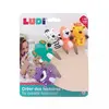 LUDI - 5 Marionnettes de Doigts, Animaux de la Savane - Plastique Soup...