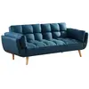 VENTE-UNIQUE Canapé 3 places convertible clic-clac en tissu LOELINE - Bleu