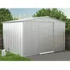 VENTE-UNIQUE Abri de jardin en acier galvanisé gris LINUS - 7,82m²