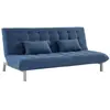 VENTE-UNIQUE Canapé 3 places convertible clic clac en tissu HORNET - Bleu
