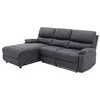 VENTE-UNIQUE Canapé d'angle relax électrique LUNANO - Gris anthracite - Angle gauche