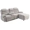 VENTE-UNIQUE Canapé d'angle droit relax en tissu beige MACEDONIA