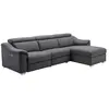 VENTE-UNIQUE Canapé d'angle relax électrique en tissu anthracite PEDRE...