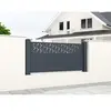 VENTE-UNIQUE Clôture à poser H.89 cm en aluminium à motifs L.189 cm anthracite BAZIO