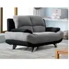 VENTE-UNIQUE Canapé 2 places en microfibre MUSKO - Bicolore gris et noir - Contemporain - Design - Moelleux