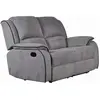 Canapé 2 places relax en microfibre - VENTE-UNIQUE - HERNANI - Gris - ...