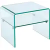 Table de chevet STILEOS - VENTE-UNIQUE - 1 niche - Verre trempé
