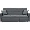 VENTE-UNIQUE Venta-unica - Canapé-lit 3 places en tissu CANETTI - Gris