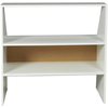 LEQUAIDESAFFAIRES Meuble de rangement sous pente ALIX, H. 100 x L. 100 x P. 50 cm, Blanc et décor chêne blanchi
