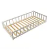 LEQUAIDESAFFAIRES Lit Nino 90x190 + 1 sommier + barrière /Blanc
