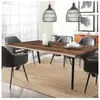 LEQUAIDESAFFAIRES Table HELGA 180X90 /Décor chêne sauvage/pieds noir