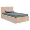 LEQUAIDESAFFAIRES Lit coffre - MADRID - 90X190 - Bois - Panneaux de particules - Chêne blanchi