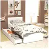 PETITS MEUBLES Lit OSLO 90x190 + 1 tiroir / Blanc