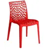 LEQUAIDESAFFAIRES Lot de 4 chaises empilables TELA / Rouge