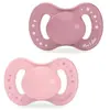 Luc Et Léa Sucette Anatomique Végétale 6-18m Rose Lot De 2