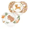 Luc et Léa Sucette Anatomique +6m Léopard Hippopotame Bleu Lot de 2