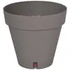 Bac à fleurs rond RIVIERA LOFT - Plastique - Diamètre 30 cm - Taupe