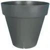 Bac à fleurs rond RIVIERA LOFT - Plastique - Diamètre 40 cm - Gris