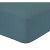 Today Drap Housse Simple En Coton "Essential" - Bleu Paon - 90 X 190 C...