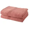TODAY Lot de 2 Serviettes de Bain 100% coton - 50x100 cm - Terracotta