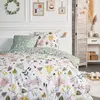 AC-DÉCO Parure De Lit Double En Coton Flanelle Imprimé De Fleurs - Multicolore - 220 X 240 Cm