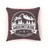 Coussin imprimé carré MOUNTAIN - TODAY - Gris 40x40 cm