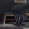 Plaid damier uni BIEN AU CHAUD - TODAY - Gris anthracite 130x180cm