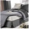 DOUCEUR D'INTERIEUR Cache sommier nouettes 90 x 190 cm panama polycoton sommina Anthracite