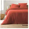 Douceur d'Intérieur Parure De Lit 3 Pièces "angelia" 220x240cm Terracotta Orange
