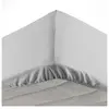 Douceur d'Intérieur DRAP HOUSSE 1 PERSONNE 90 x 190 CM MICROFIBRE UNIE OSCAR GRIS CLAIR