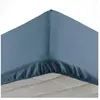 Douceur d'Intérieur DRAP HOUSSE 2 PERSONNES 140 x 190 CM MICROFIBRE UNIE OSCAR BLEU NUIT